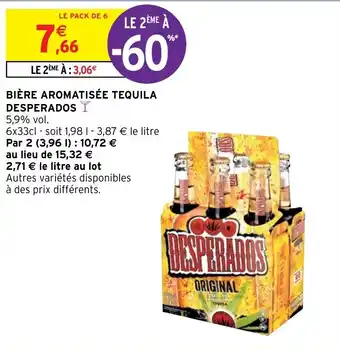 BIÈRE AROMATISÉE TEQUILA DESPERADOS Y