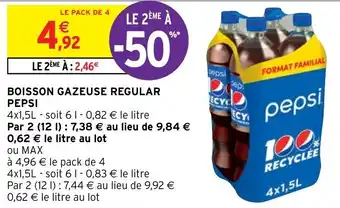Intermarché Hyper BOISSON GAZEUSE REGULAR PEPSI offre