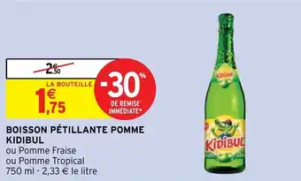 Intermarché Hyper BOISSON PETILLANTE POMME KIDIBUL offre