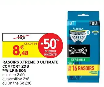 RASOIRS XTREME 3 ULTIMATE COMFORT 2X8 WILKINSON