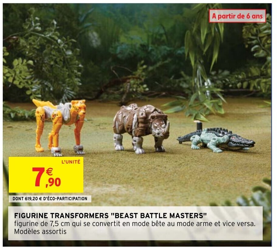 Intermarché Hyper FIGURINE TRANSFORMERS "BEAST BATTLE MASTERS" offre