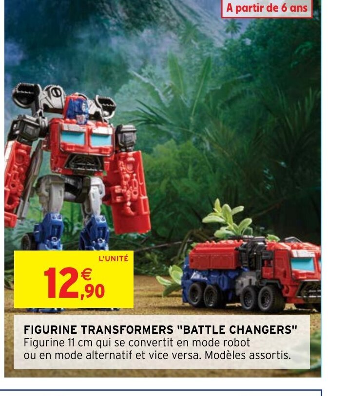 Intermarché Hyper FIGURINE TRANSFORMERS "BATTLE CHANGERS" Figurine 11 cm qui se convertit en mode robot offre