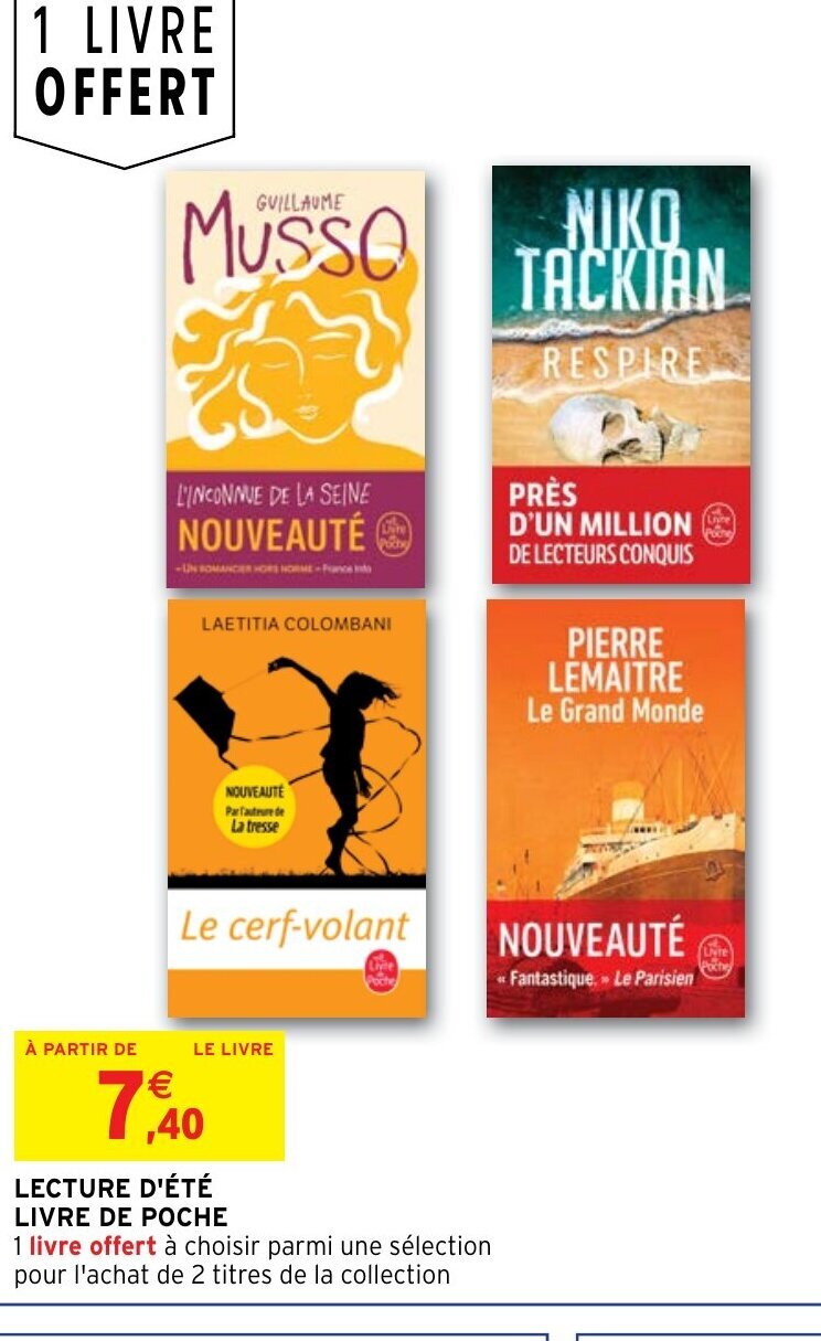 Intermarché Hyper LECTURE D'ÉTÉ LIVRE DE POCHE offre