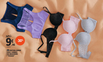 E.Leclerc 4 SOUTIEN-GORGE AVEC COQUES OU BRASSIERE offre