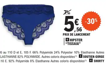 E.Leclerc PRIX DE LANCEMENT 6 HIPSTER "TISSAIA" offre
