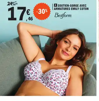 E.Leclerc 8 SOUTIEN-GORGE AVEC ARMATURES EMILY COTON offre