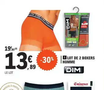 E.Leclerc DIM 1 LOT DE 2 BOXERS HOMME offre