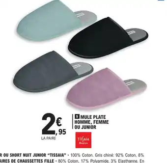 E.Leclerc 9 MULE PLATE HOMME, FEMME OU JUNIOR offre