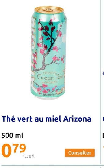 Action Thé vert au miel Arizona offre