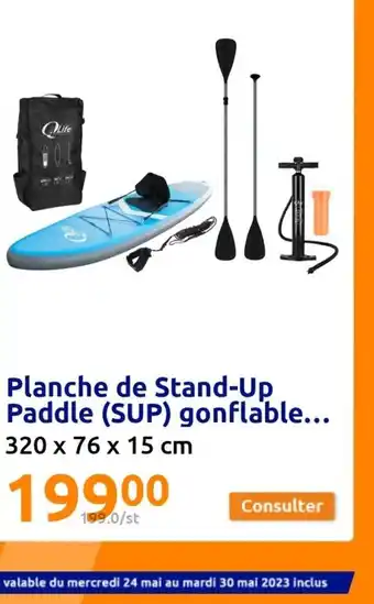 Action Planche de Stand-Up Paddle (SUP) gonflable... offre