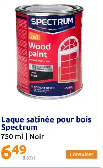 Action Laque satinée pour bois Spectrum offre