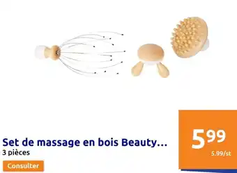 Action Set de massage en bois Beauty... offre