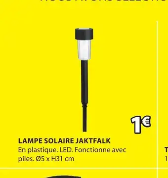 JYSK Lampe Solaire Jaktfalk offre