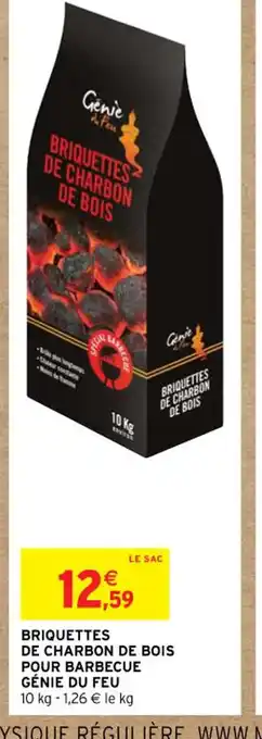 Intermarché BRIQUETTES DE CHARBON DE BOIS offre