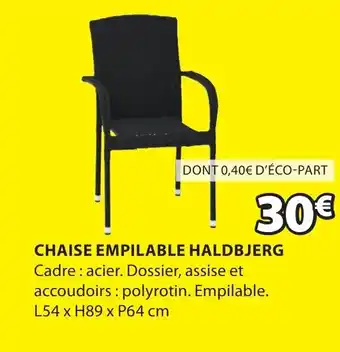 JYSK Chaise Empilable Haldbjerg offre