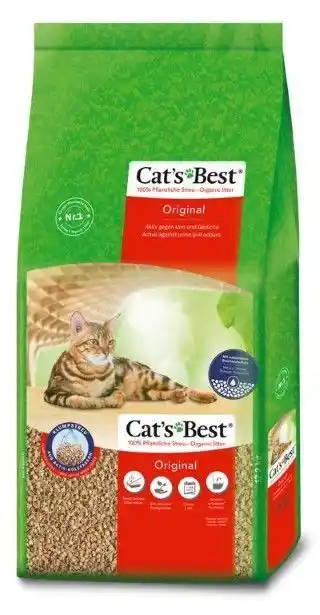 Médor et Compagnie Litière végétale agglomérante pour chat - cat's best original 17,2kg offre