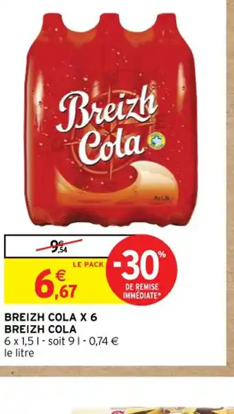 Intermarché BREIZH COLA X 6 BREIZH COLA offre