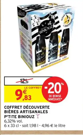 Intermarché COFFRET DÉCOUVERTE BIÈRES ARTISANALES offre