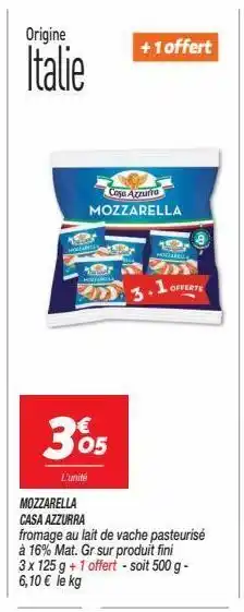 Mozzarella casa azzurra