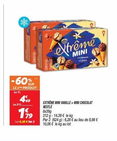Netto Extreme mini vanille + mini chocolat nestlé offre