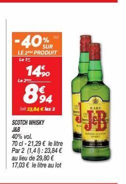 Netto Scotch whisky j&b offre