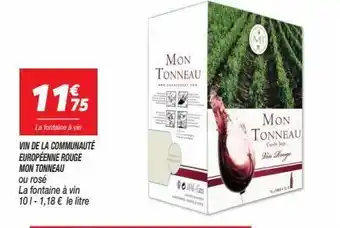 Netto Vin de la communauté européenne rouge mon tonneau offre