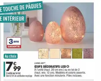 ALDI Oeufs Décoratifs Led Living Art offre