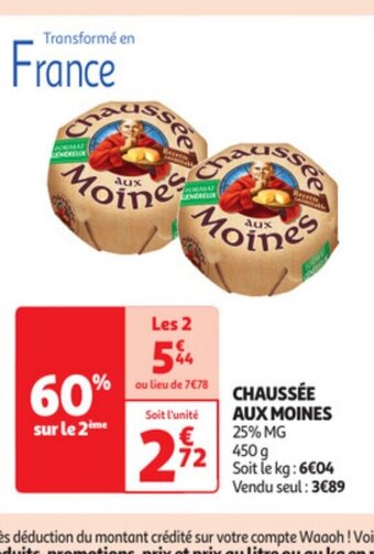 Auchan CHAUSSÉE AUX MOINES 25% MG offre