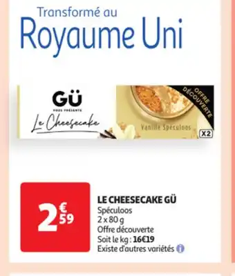 Auchan LE CHEESECAKE GÜ Spéculoos 2x80g offre