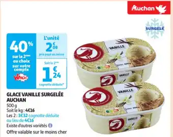 Auchan GLACE VANILLE SURGELÉE AUCHAN offre