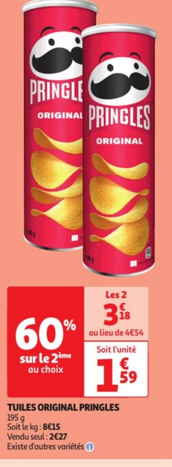 Auchan TUILES ORIGINAL PRINGLES offre
