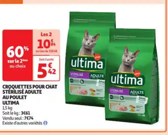 CROQUETTES POUR CHAT STÉRILISÉ ADULTE AU POULET ULTIMA