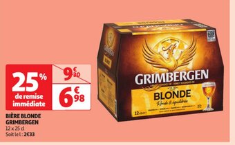 Auchan BIÈRE BLONDE GRIMBERGEN offre
