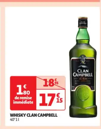 Auchan WHISKY CLAN CAMPBELL 40°11 offre