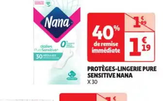 Auchan PROTÈGES-LINGERIE PURE SENSITIVE NANA offre