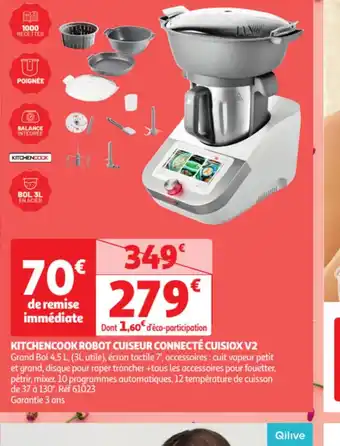 Auchan KITCHENCOOK ROBOT CUISEUR CONNECTÉ CUISIOX V2 offre