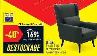 Conforama Fauteuil Castello offre