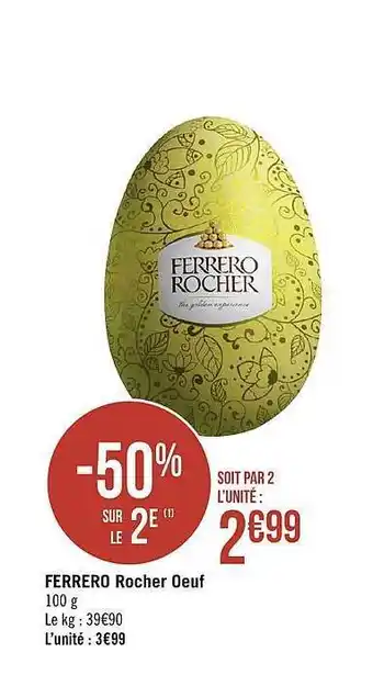 Géant Casino Ferrero Rocher œuf offre