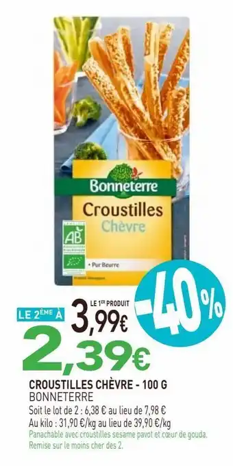 Croustilles chèvre 100g