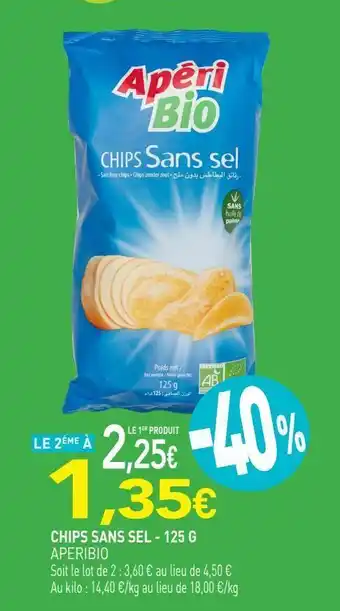 naturéO Chips sans sel 125g offre