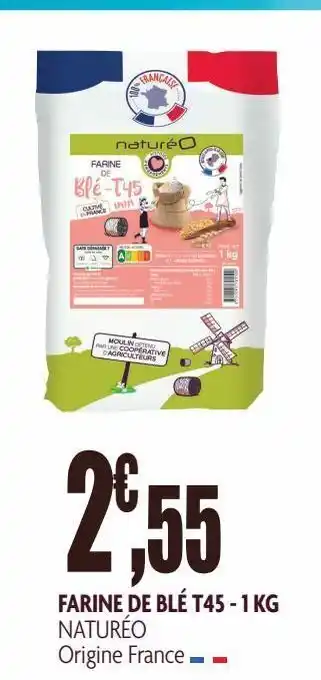 naturéO Farine de blé t45 1kg offre