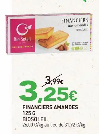 naturéO Financiers amandes 125g offre