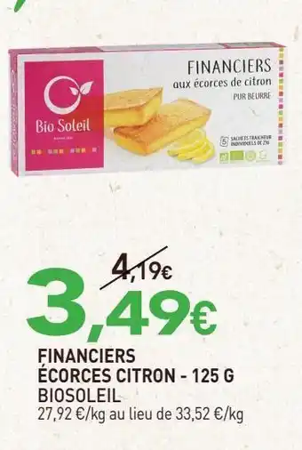 Financiers écorces citron 125g