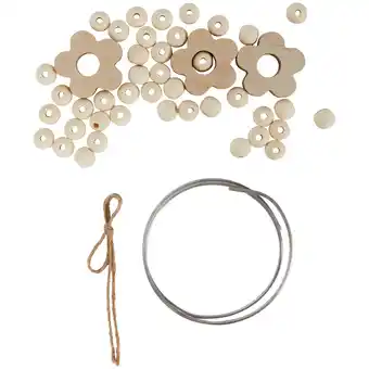 Kit créatif couronne de perles en bois hobby flora