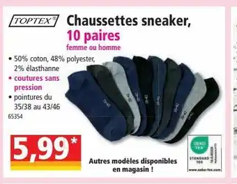 Norma Chaussettes sneaker 10 paires offre
