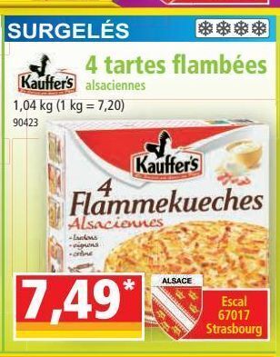 Norma 4 tartes flambées offre