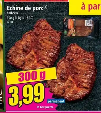 Norma Echine de porc offre