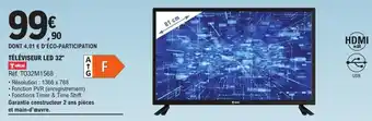 TÉLÉVISEUR LED 32" Tokai