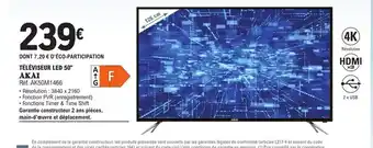 E.Leclerc TÉLÉVISEUR LED 50" AKAI offre