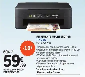 E.Leclerc IMPRIMANTE MULTIFONCTION EPSON offre